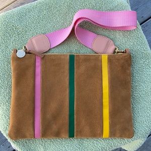 Clare V Flat Clutch with tabs and shoulder strap